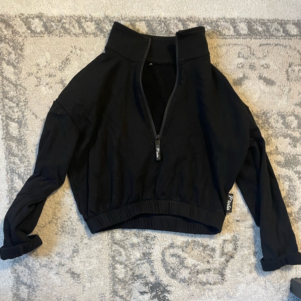 P’Tula 1/4 Zip Crop Sweatshirt